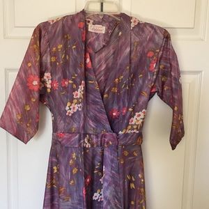 1950s Vintage “House-Dress” - Satiny Robe
